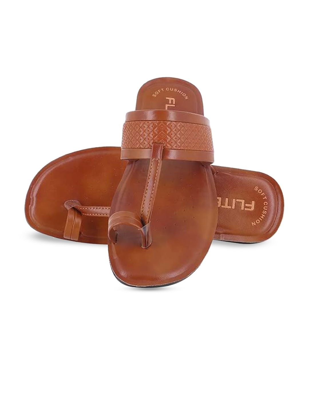 FLITE Men Textured Open Toe One Toe Flip Flops