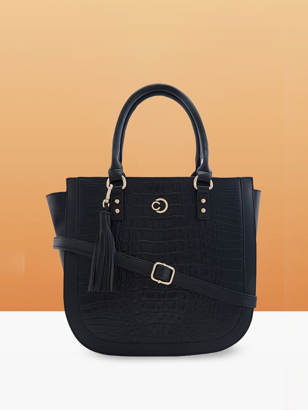 Caprese Caprese Felix Women Black Medium Satchel Bag