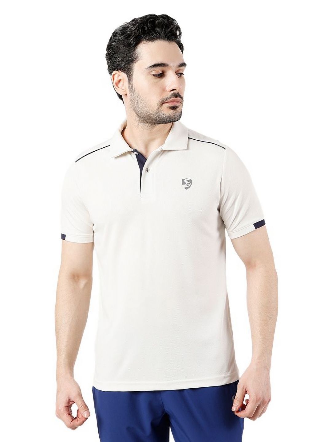 SG Men Polo Collar Solid Sports T-shirt