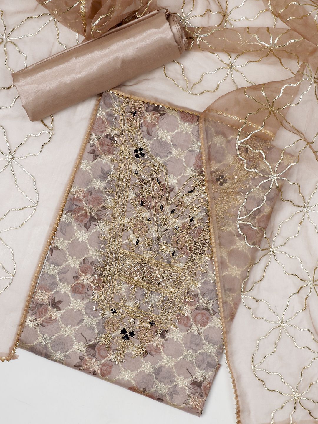 SALWAR STUDIO Embroidered Unstitched Dress Material