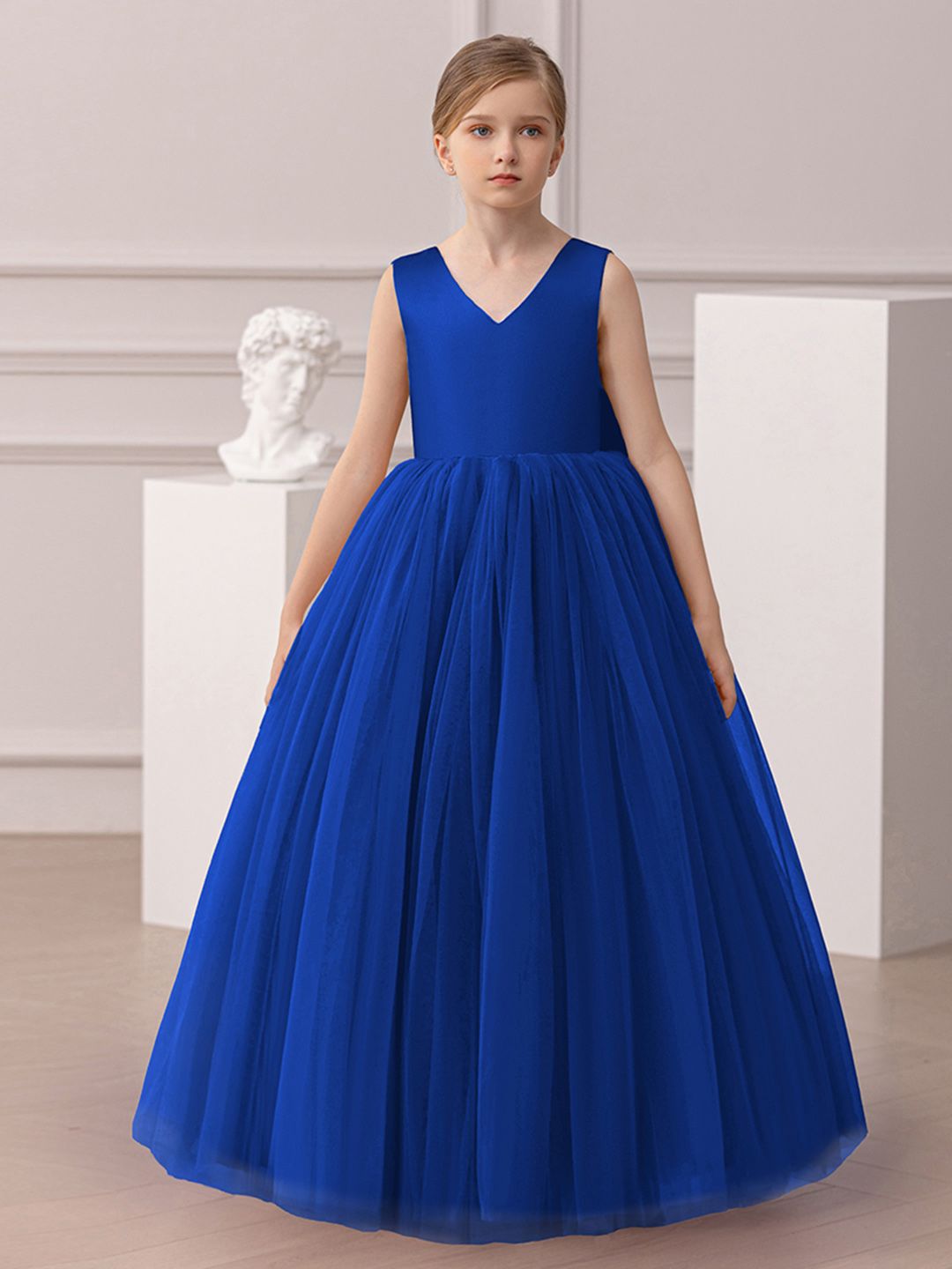 INCLUD Girls V-Neck Gown Maxi Dress