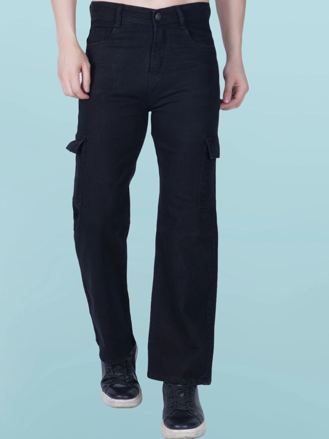 Metronaut Men Slouchy Fit Mid-Rise Classic Low Distress Jeans