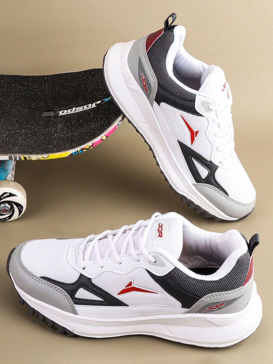 JQR Men Mesh Running Non-Marking Shoes
