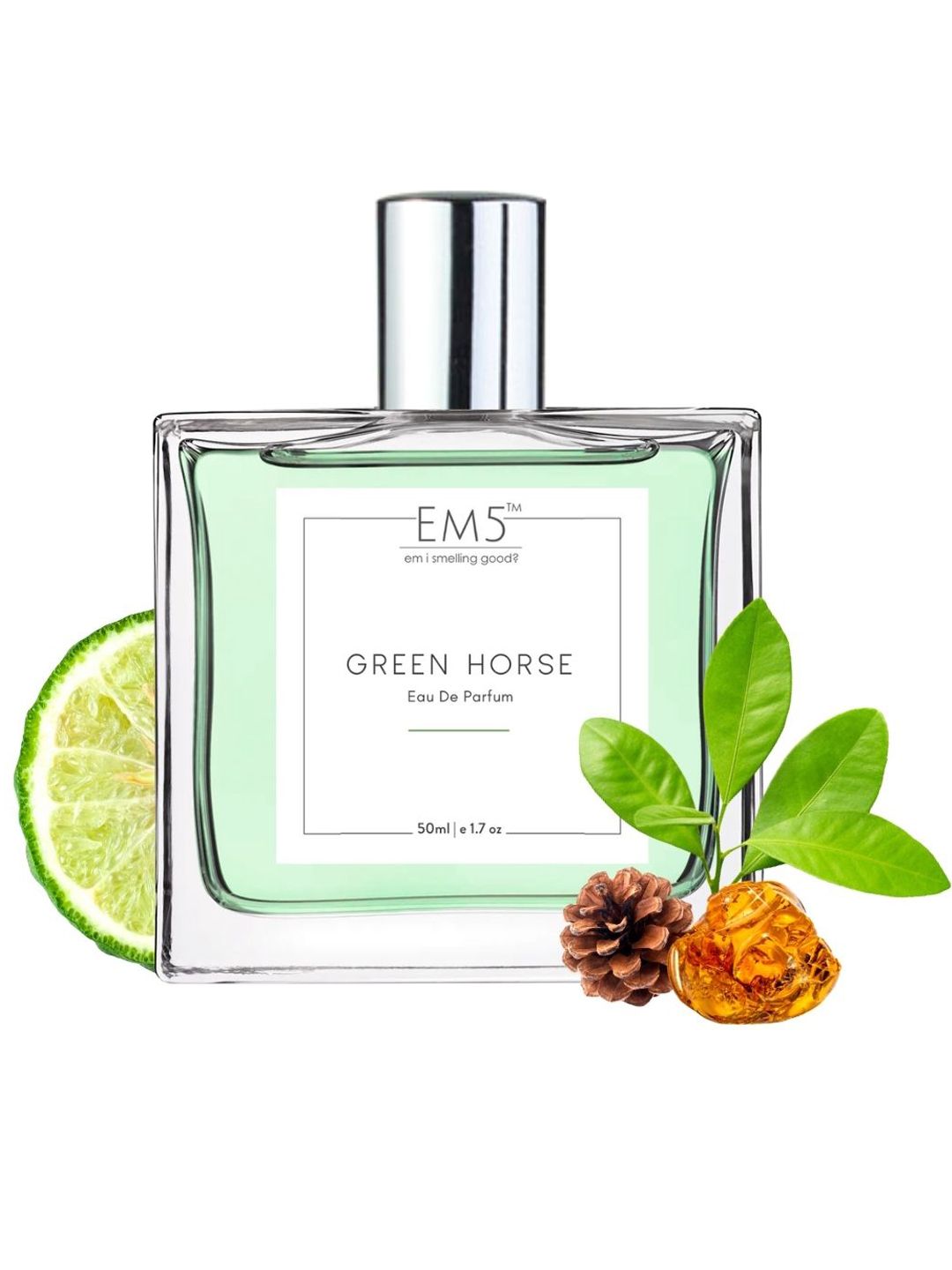 EM5 Unisex Green Horse Long Lasting Eau De Parfum - 50 ml