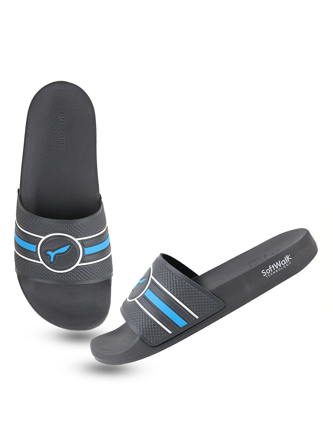 WELCOME Men Lightweight & Comfortable Arch Support Durable Anti-Skid Sliders