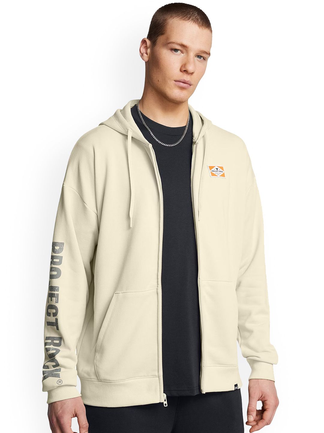 UNDER ARMOUR Men Hooded Typography Printed Cotton Casual Bomber Jacket