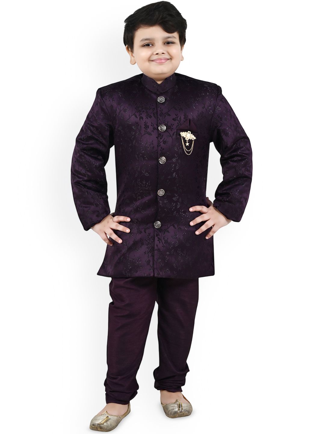 BAESD Boys Woven Design Sherwani Set