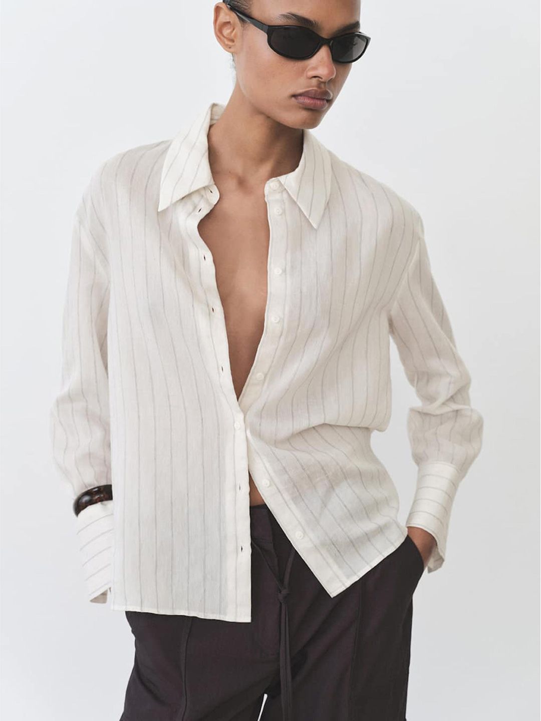 Vertically Striped Regular Fit Casual Shirt