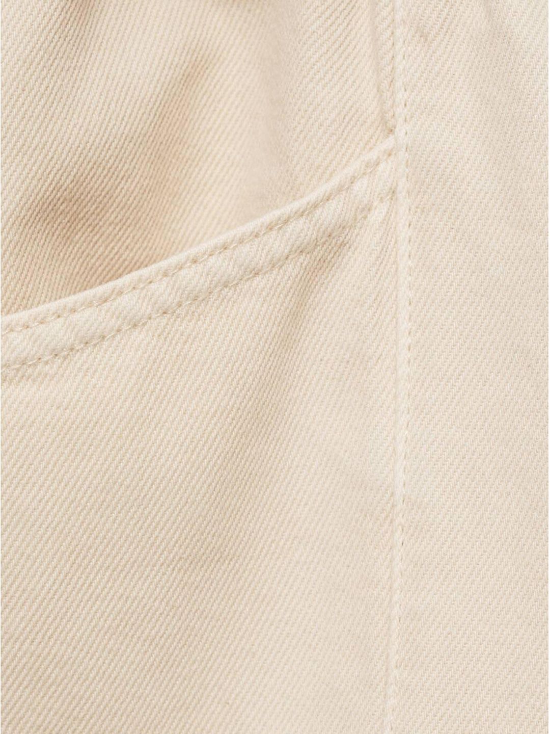 Mid-Rise Pure Cotton Denim Paper Bag Shorts with Belt