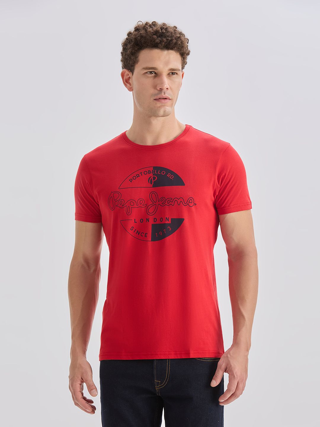 Pepe Jeans Brand Logo Printed Pure Cotton Slim Fit T-shirt