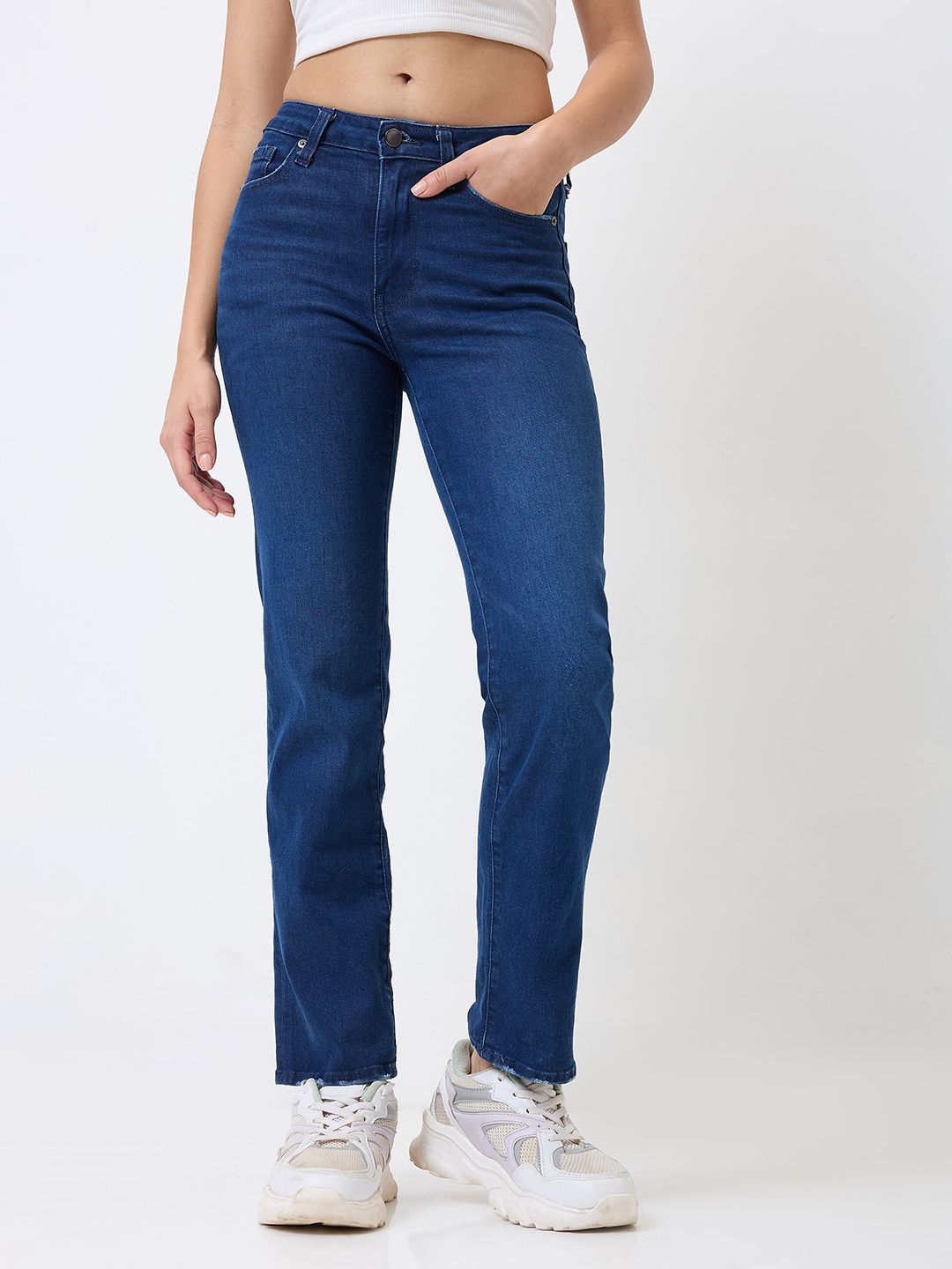 SPYKAR SPYKAR Women Mid-Rise Slim Fit Clean Look Light Fade Jeans