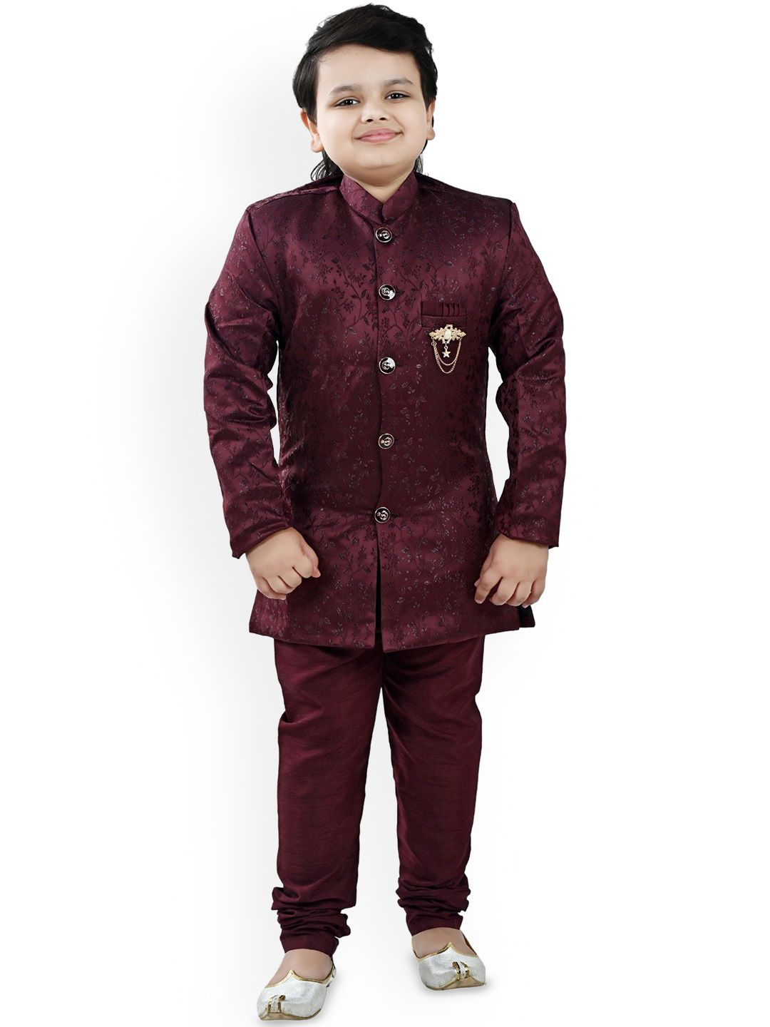 BAESD Boy Woven Design Sherwani Set
