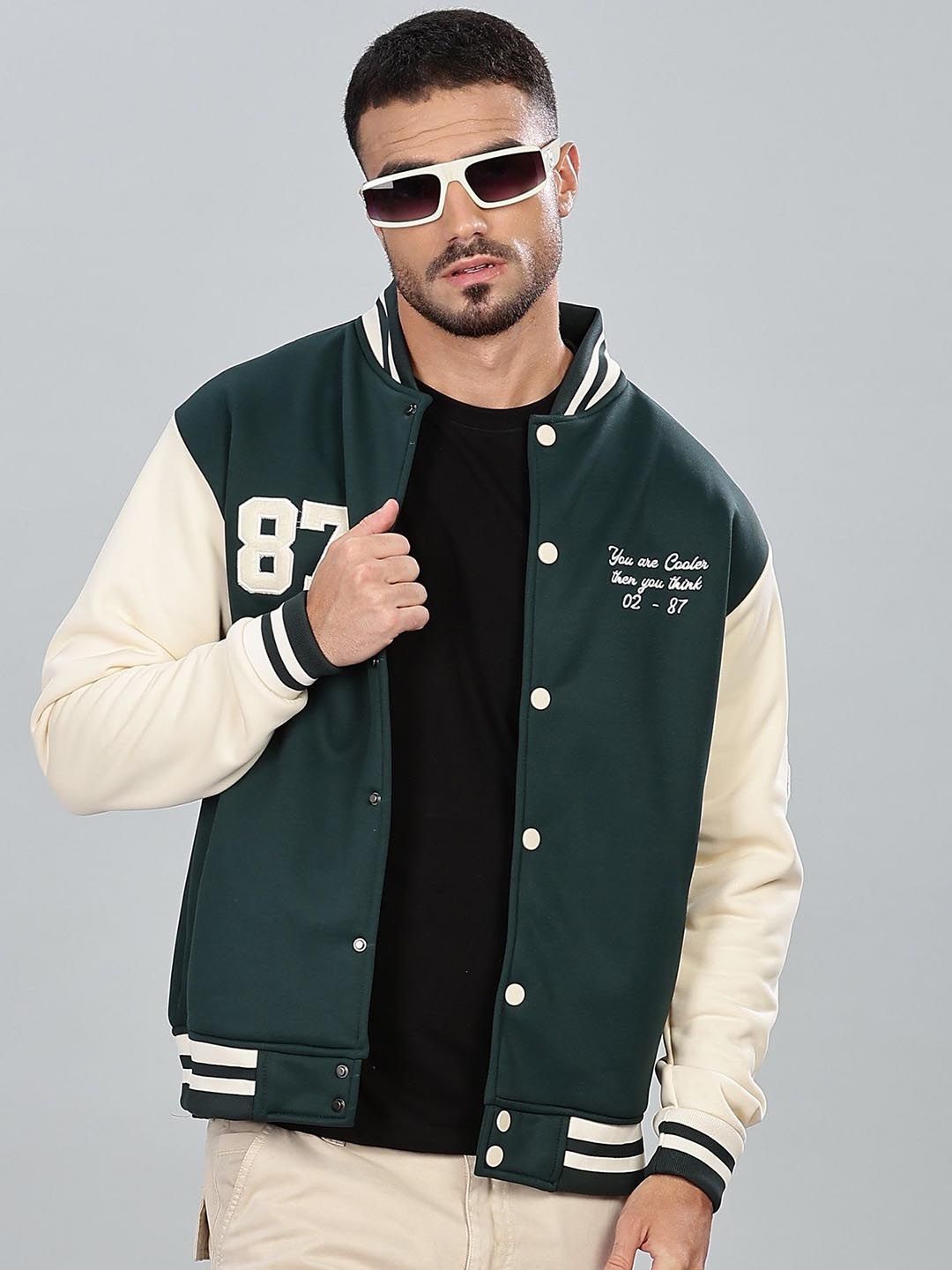Buy COLOR HUNT Men Typography Embroidered Varsity Jacket - Jackets