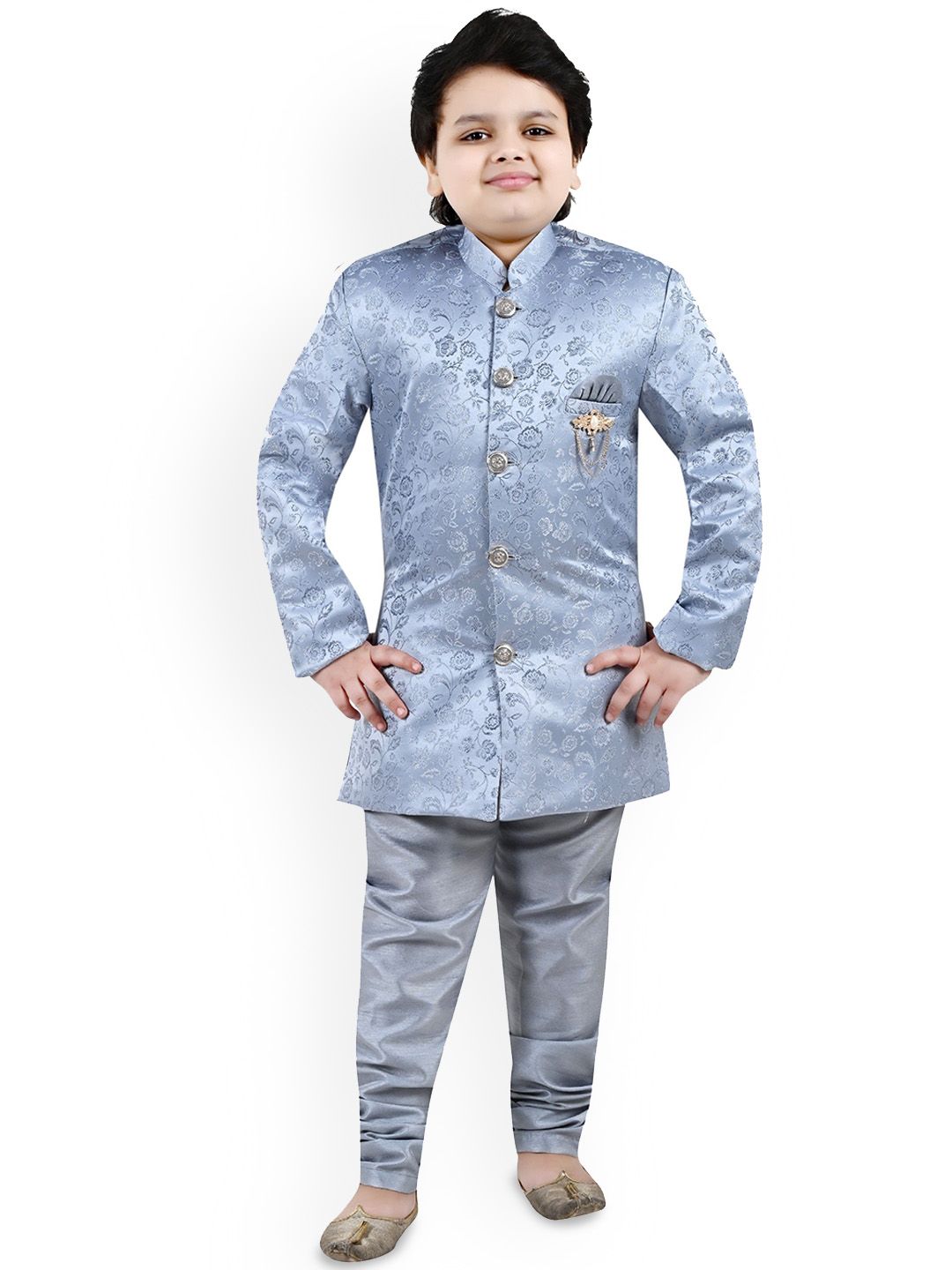BAESD Boys Woven Design Indo Western Sherwani Set