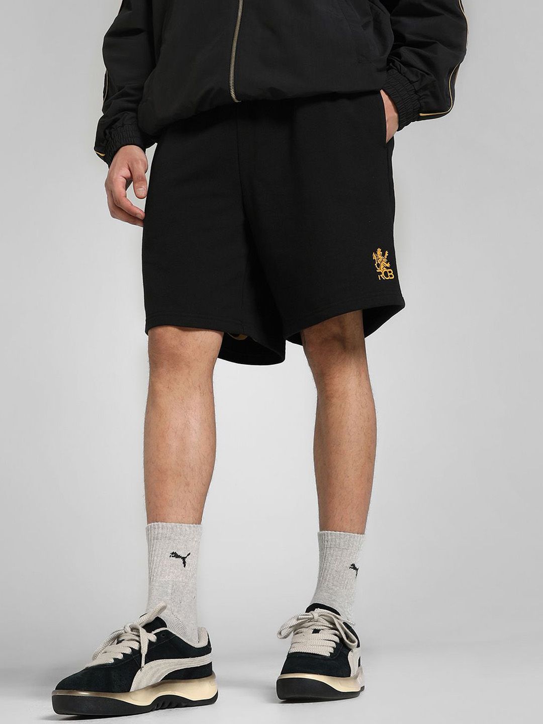 Puma x RCB Classic Men Royal Challengers Printed Cotton Knee Length Sports Shorts