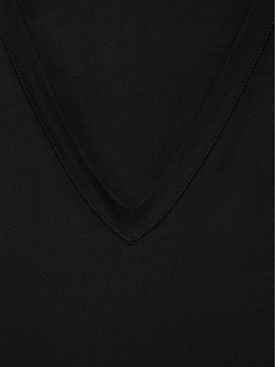 V-Neck Drop-Shoulder Sleeves Relaxed Fit T-shirt