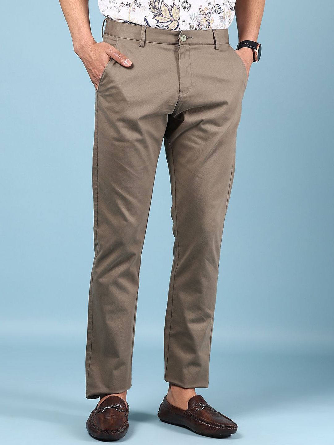 V-Mart Men Mid-Rise Regular Trousers