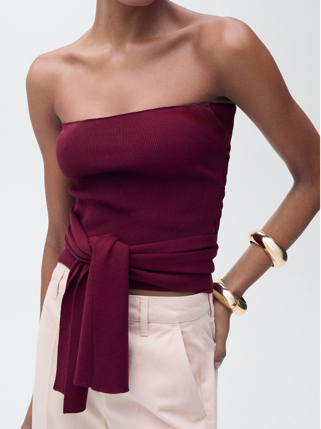 Front Knot Bandeau Top