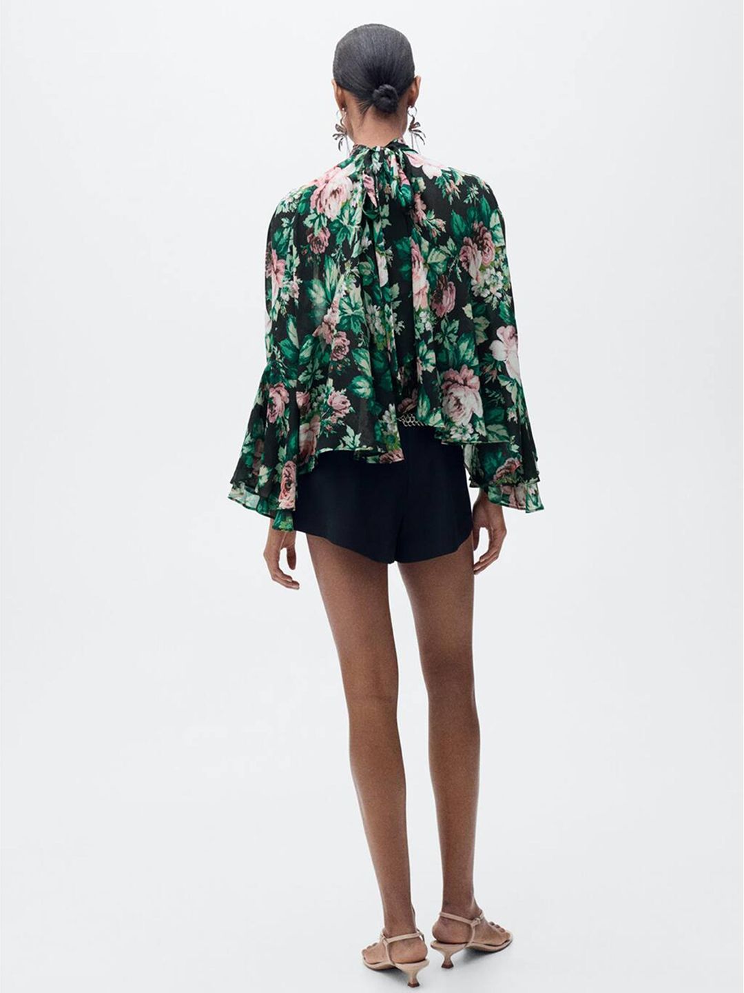 Floral Printed High Neck Top