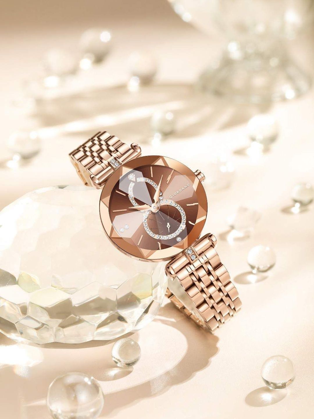 GIORDANO Women Embellished Dial Watch