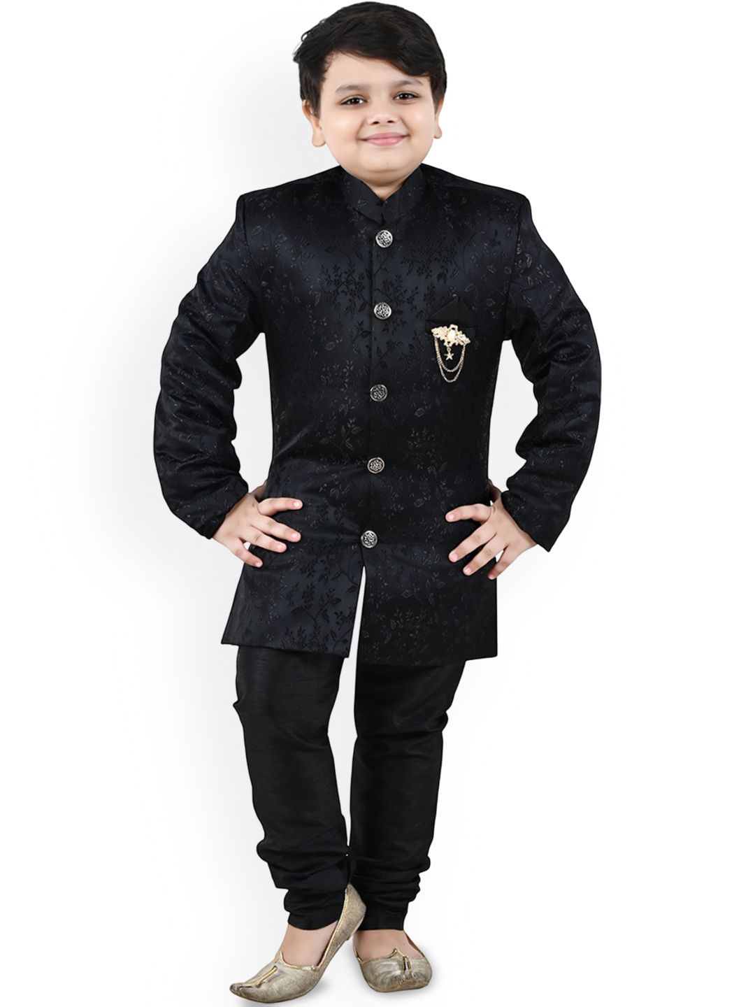Arshia Fashions Boys Woven Design Sherwani Set