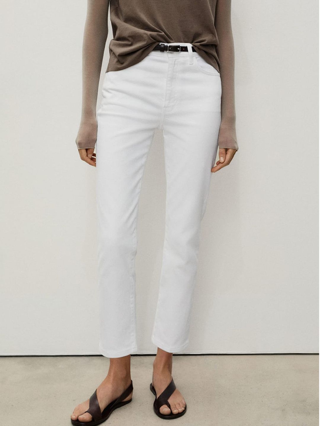 Slim Fit Stretchable Cropped Jeans