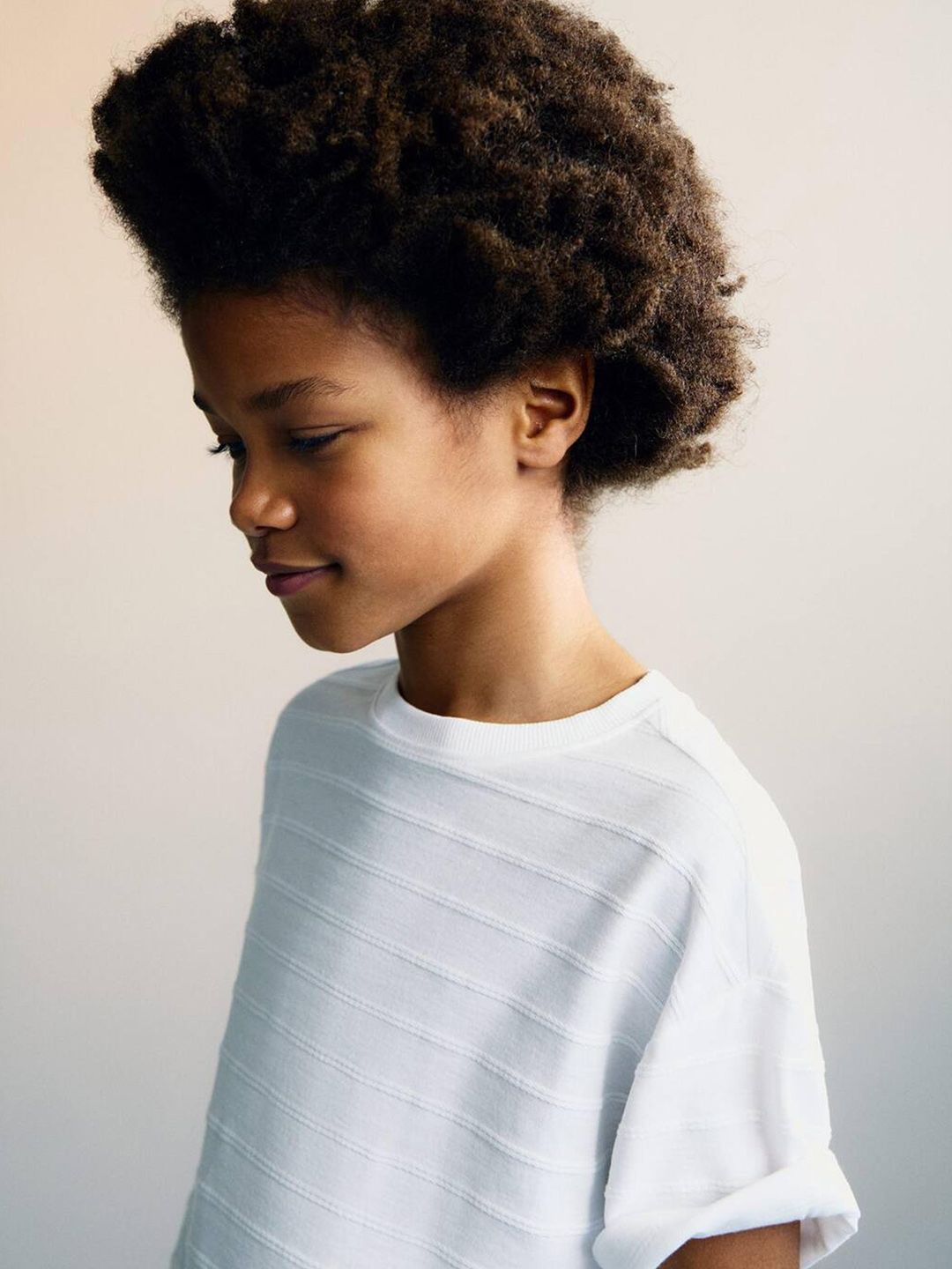 Mango Kids Boys Striped Embroidered Drop-Shoulder Sleeves Pure Cotton T-shirt