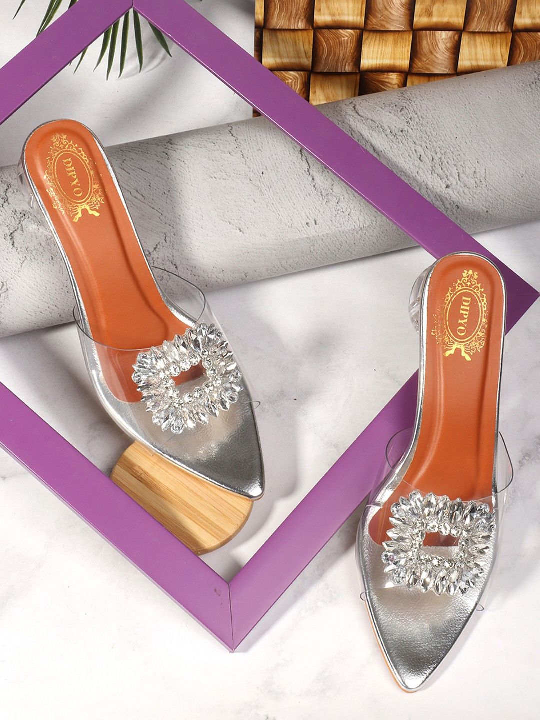 DIPYO Women Embellished Block Heel Sandals