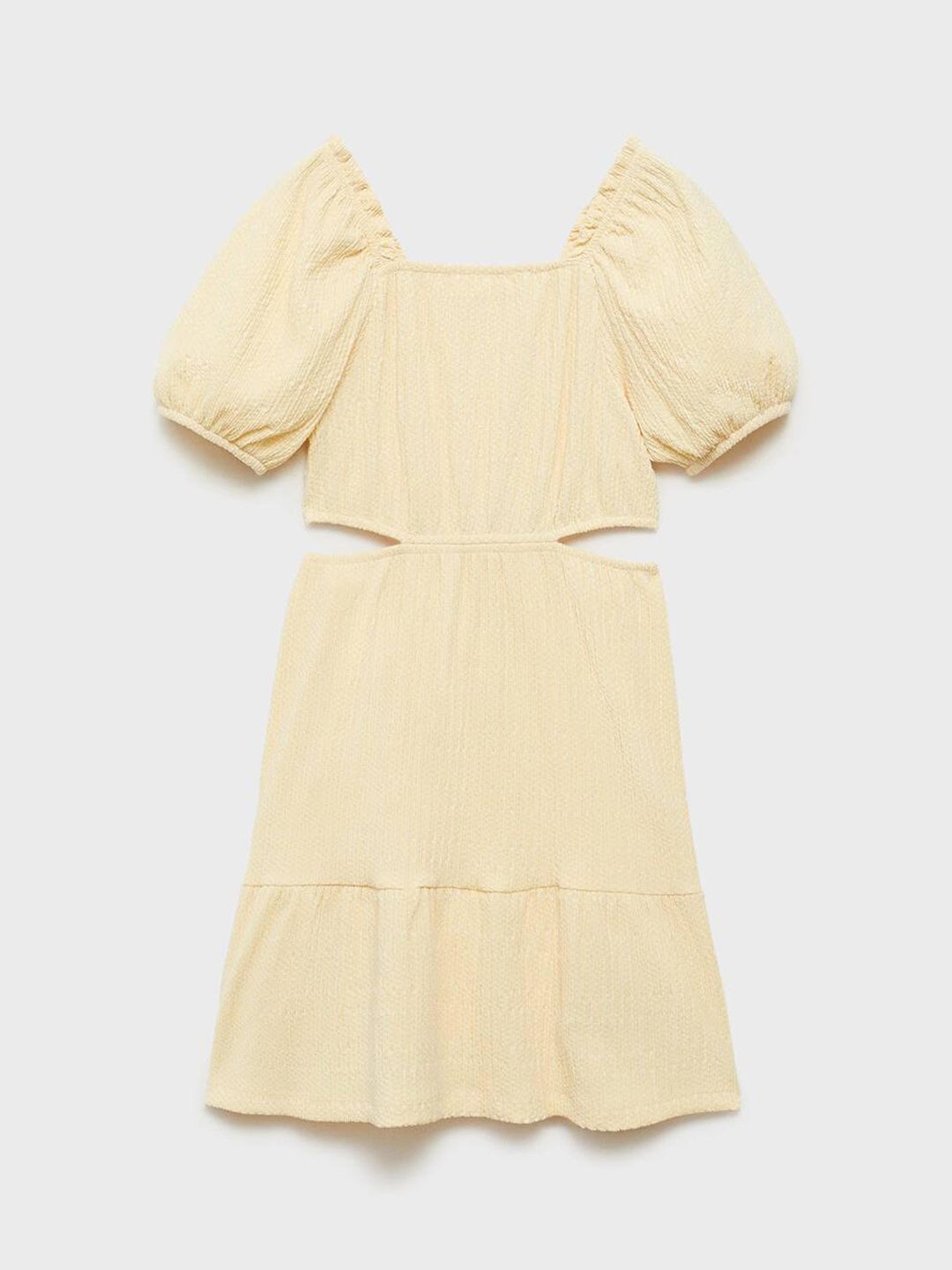 Mango Kids Girls Puff Sleeve A-Line Dress