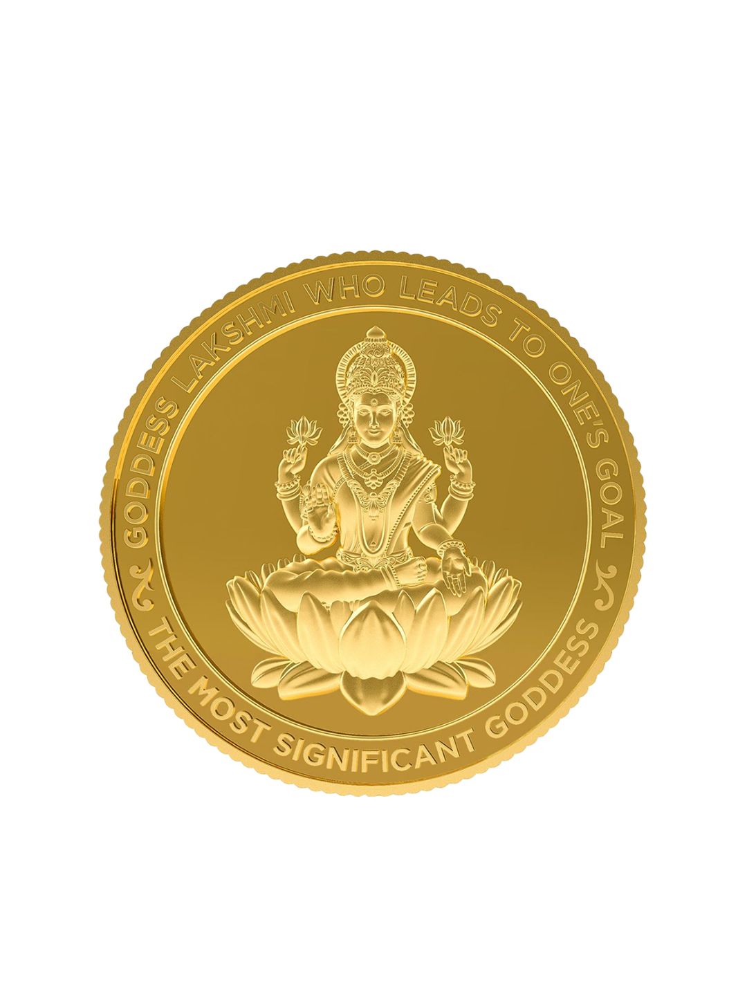 C KRISHNIAH CHETTY JEWELLERS PVT LTD Goddess Lakshmi 22KT Gold Coin- 1 gm
