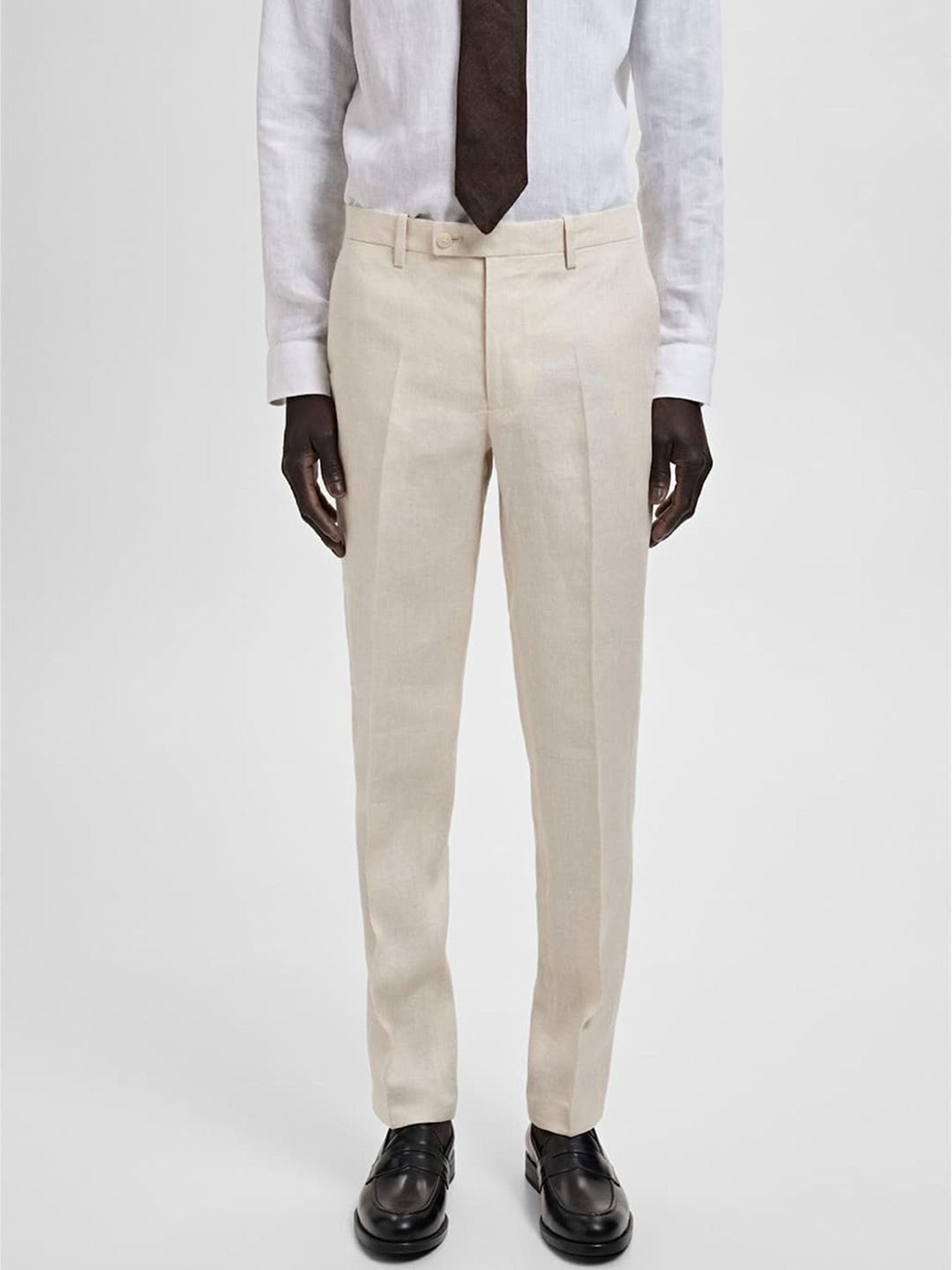 MANGO MAN Pure Linen Trousers
