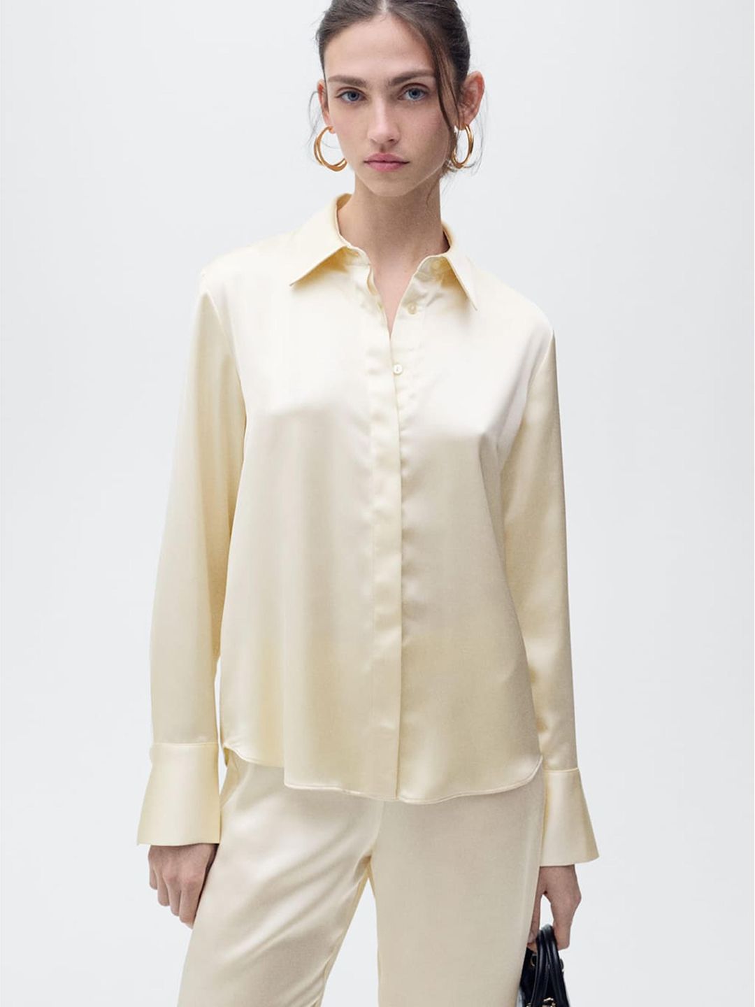 Regular Fit Satin-Finish Opaque Party Shirt