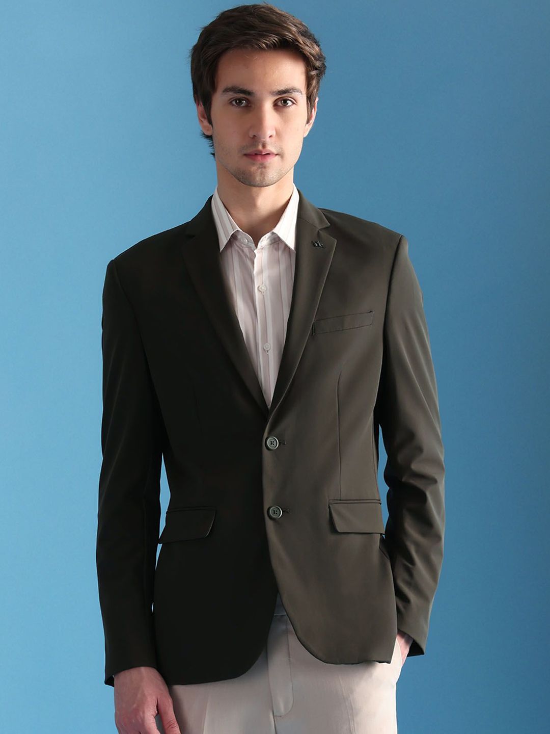 Arrow Slim-Fit Single Breasted Notched Lapel Formal Blazer