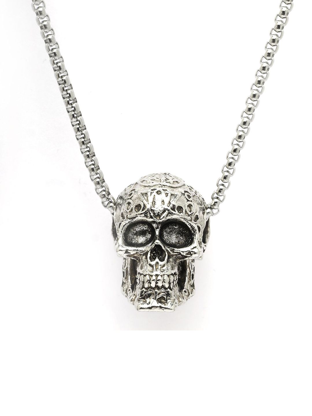 その他 New mini skull marble pendant Buy The Roadster Lifestyle Co. Men Silver-Plated Skull Pendant
