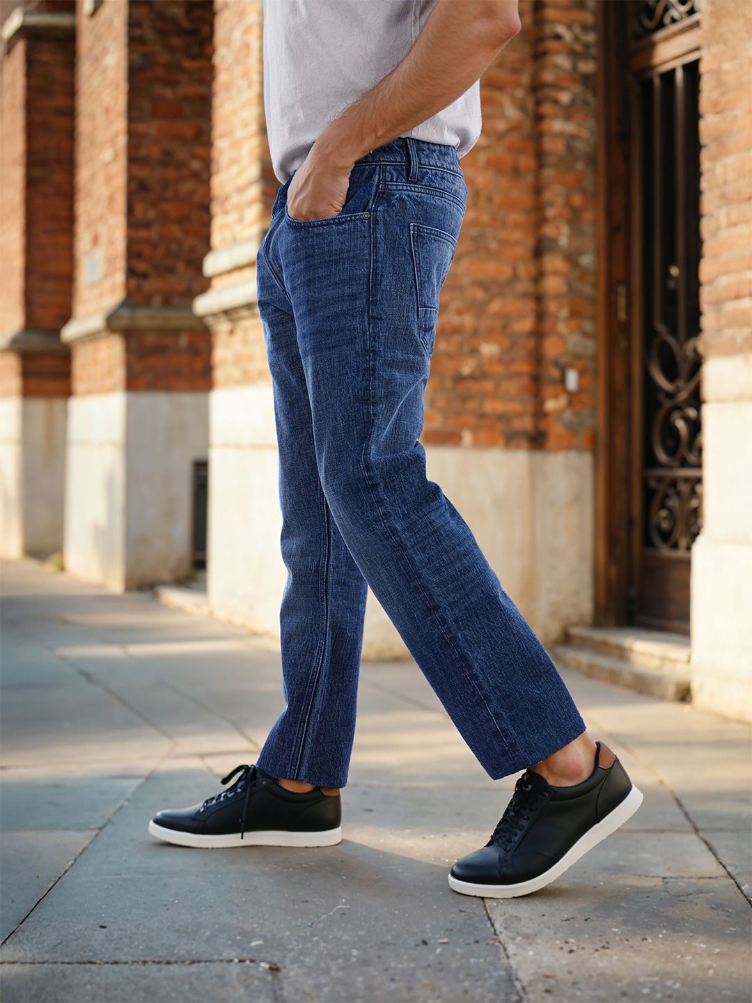 Celio Men Jean Straight Fit Mid-Rise Stretchable Jeans