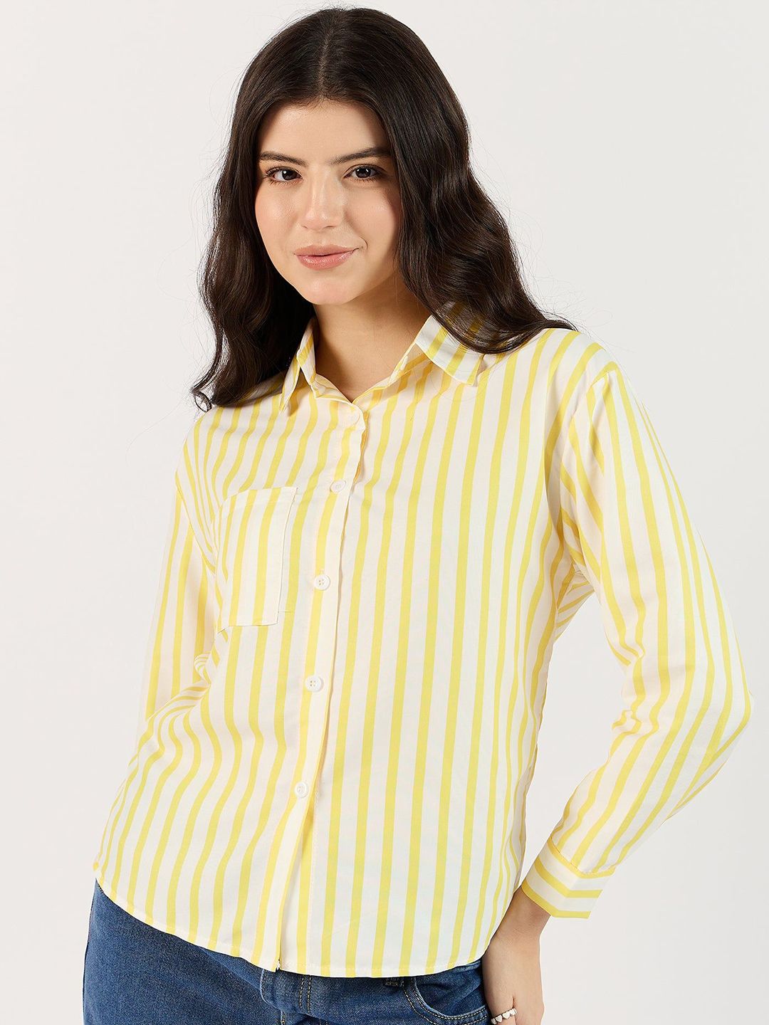 Buy Outzidr Women Striped Shirt Style Top - Tops for Women