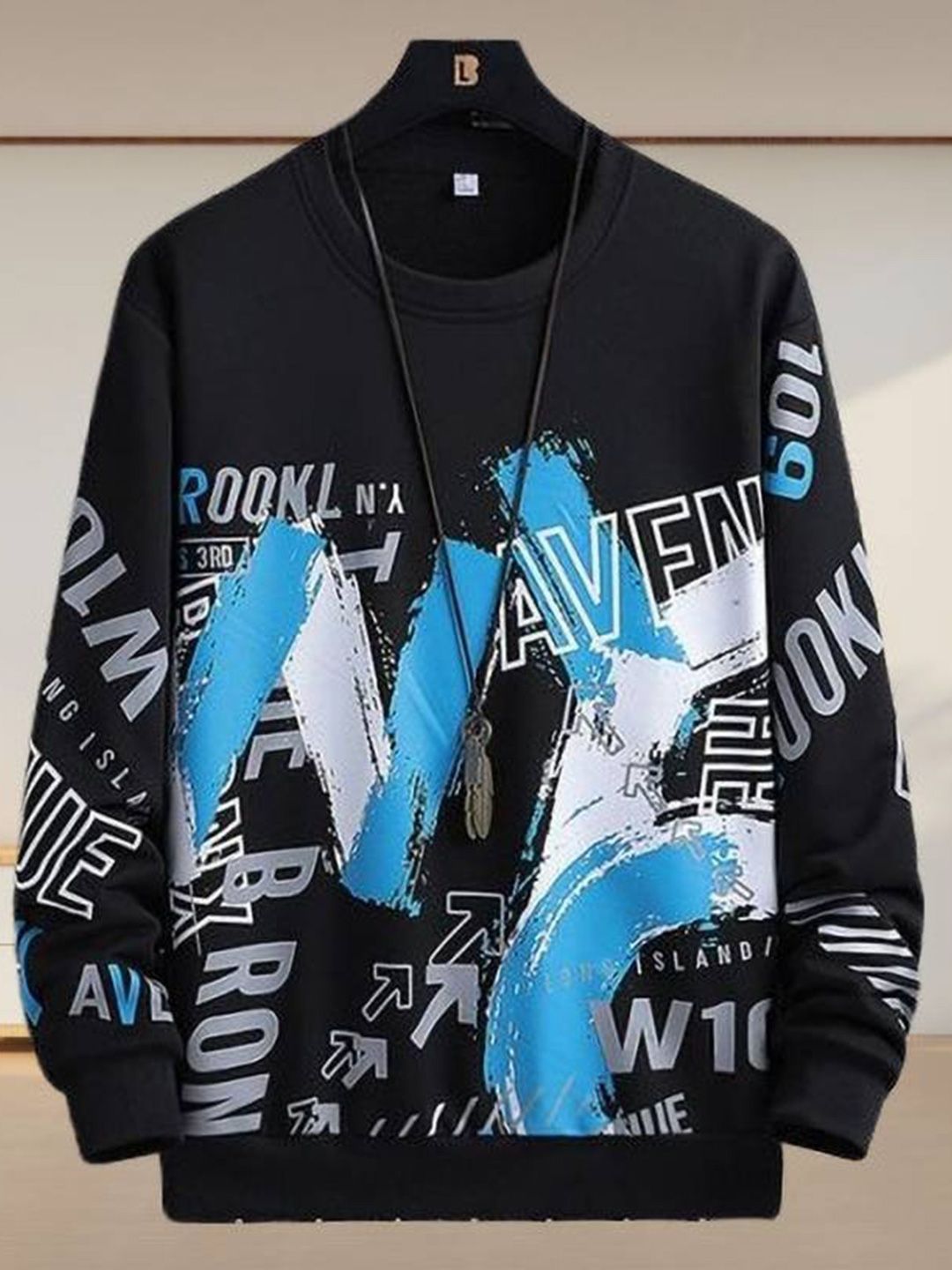 NB Nicky Boy Men Typography Printed Round Neck Sweatshirt