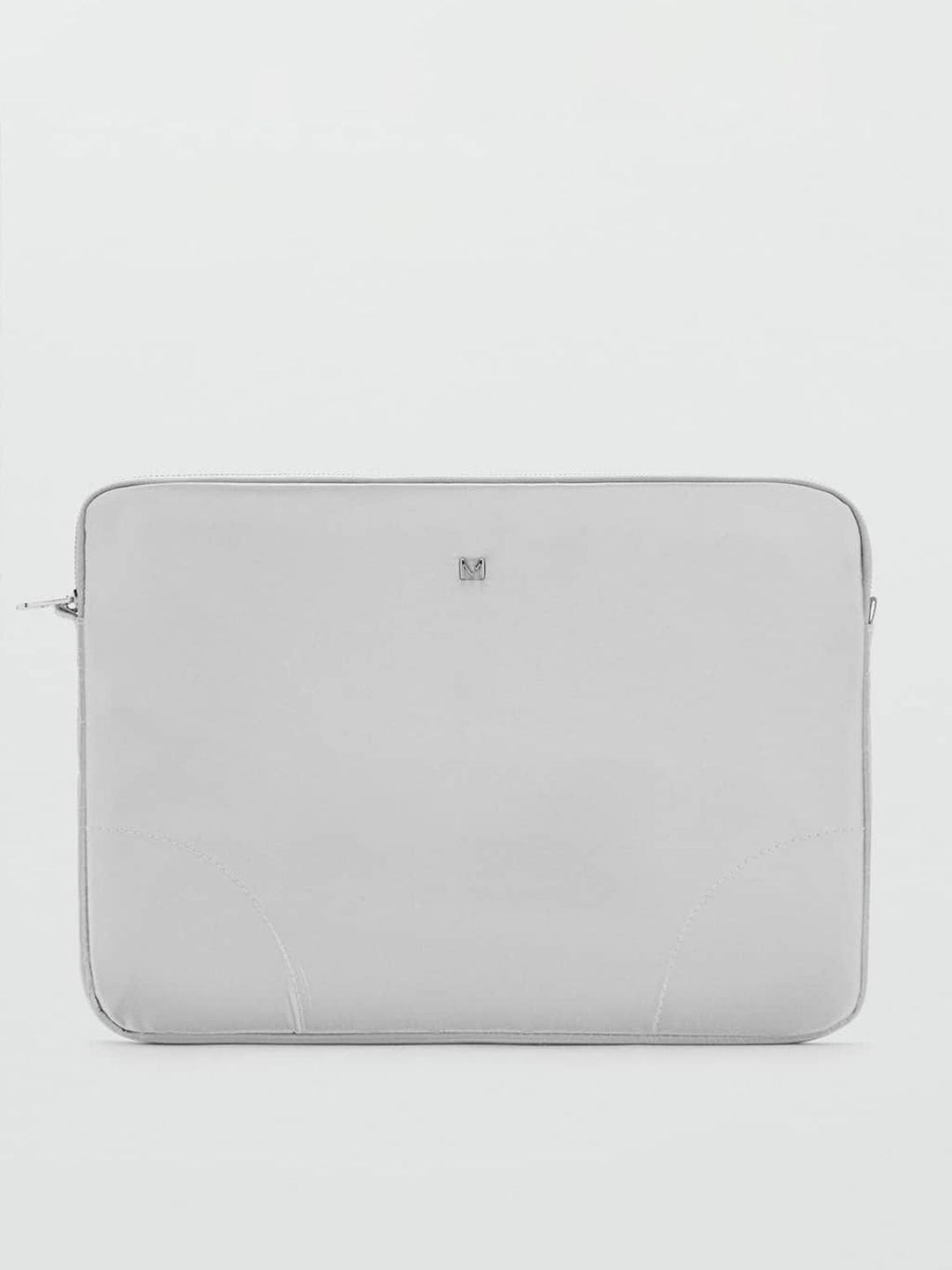 MANGO Women Brand Logo Embossed Padded Laptop Sleeve - 18 Inches