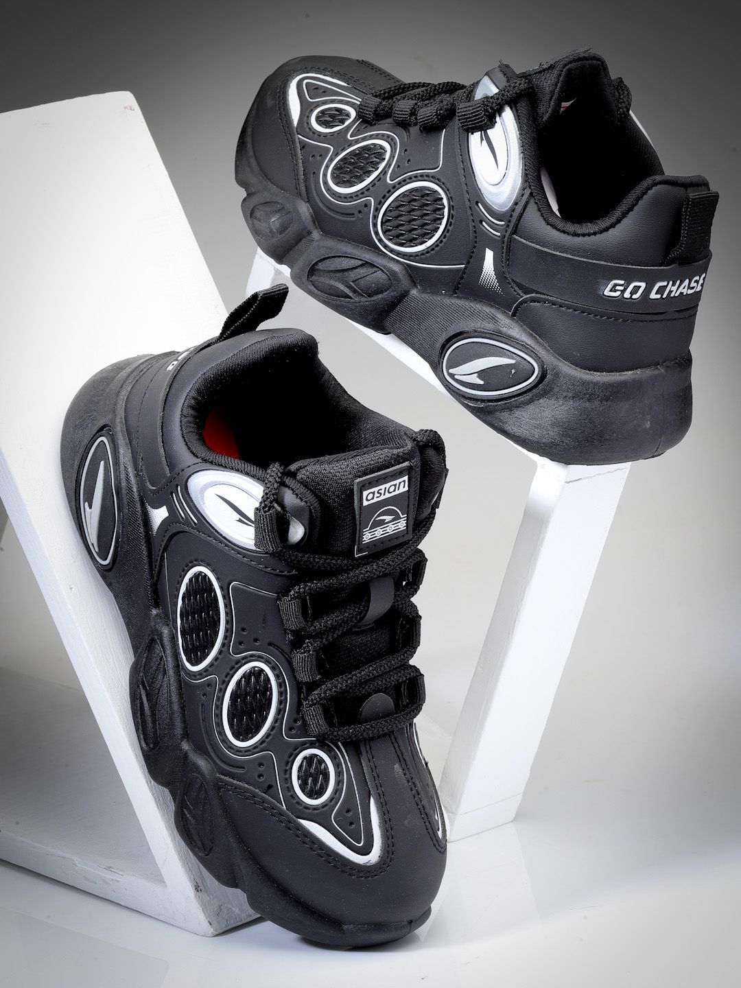 ASIAN ASIAN VISION-01 Kids Mesh Lace-Ups Running Non-Marking Shoes