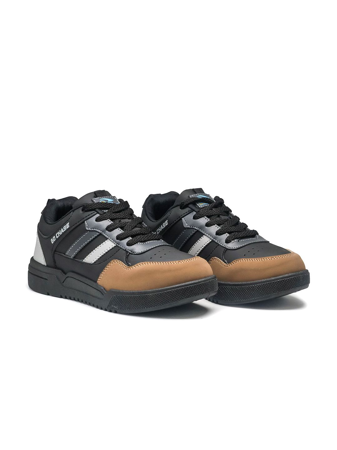 Buy ASIAN Men CRUZER Colourblocked Round Toe Lace-Ups Sneakers