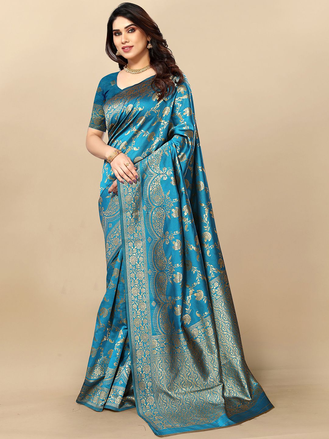 Moda Rapido Woven Design Silk Blend Banarasi Saree