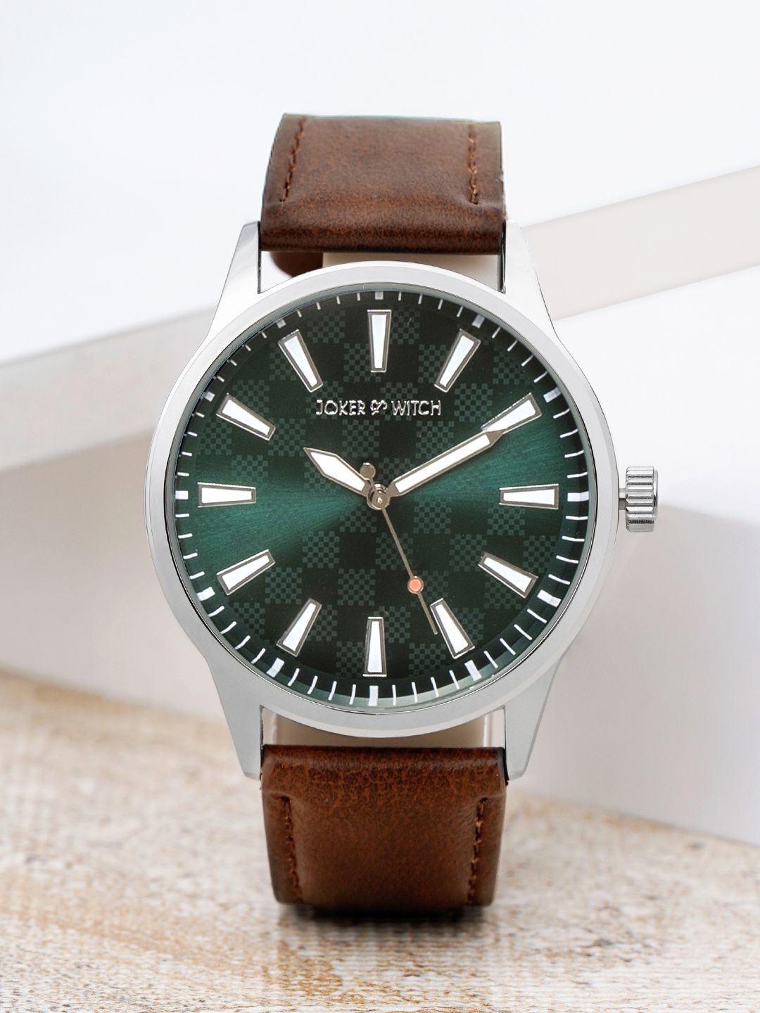 Buy JOKER & WITCH Men Dial & Leather Bracelet Style Straps