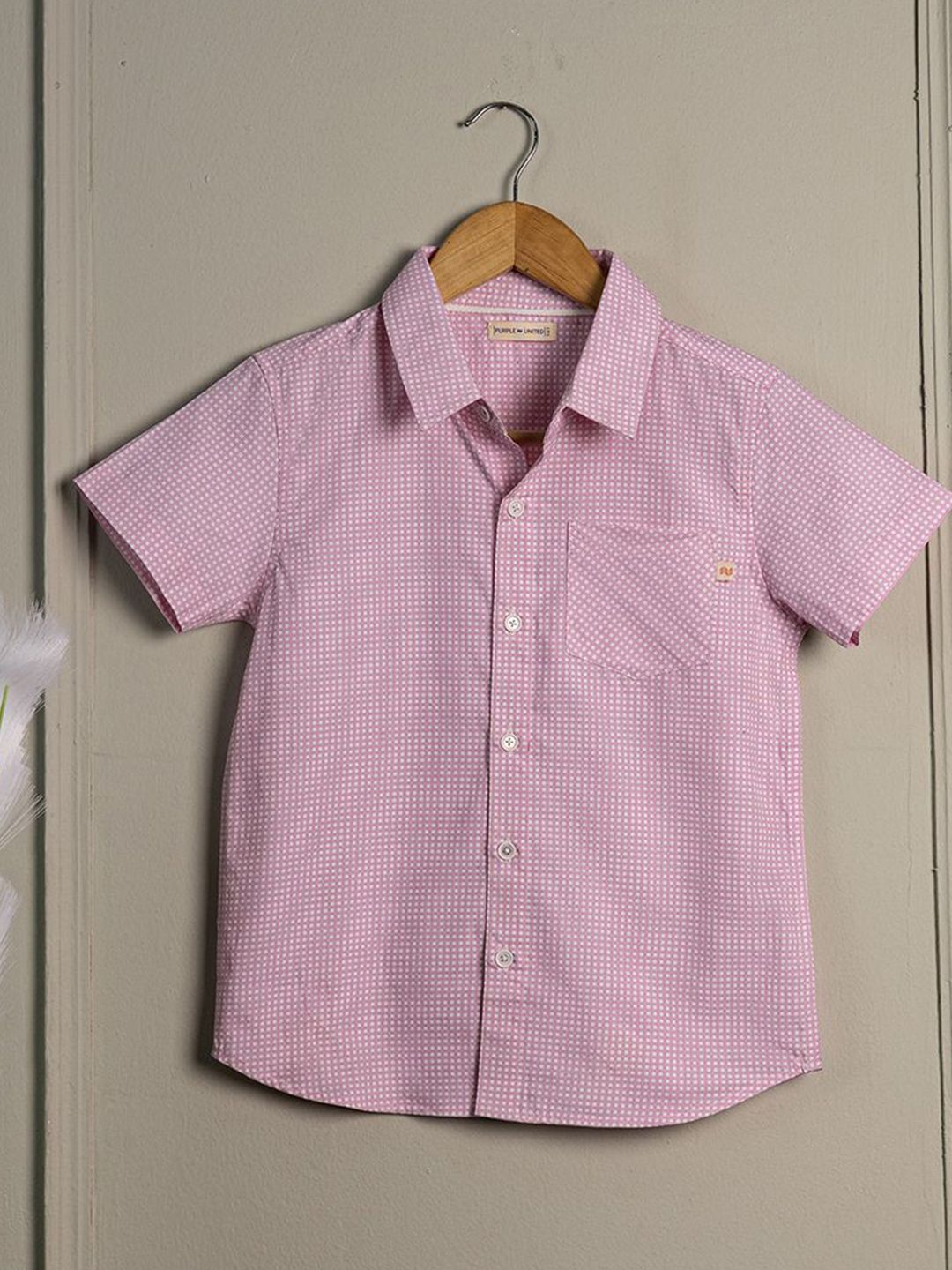 Purple United Kids Boys Opaque Casual Shirt