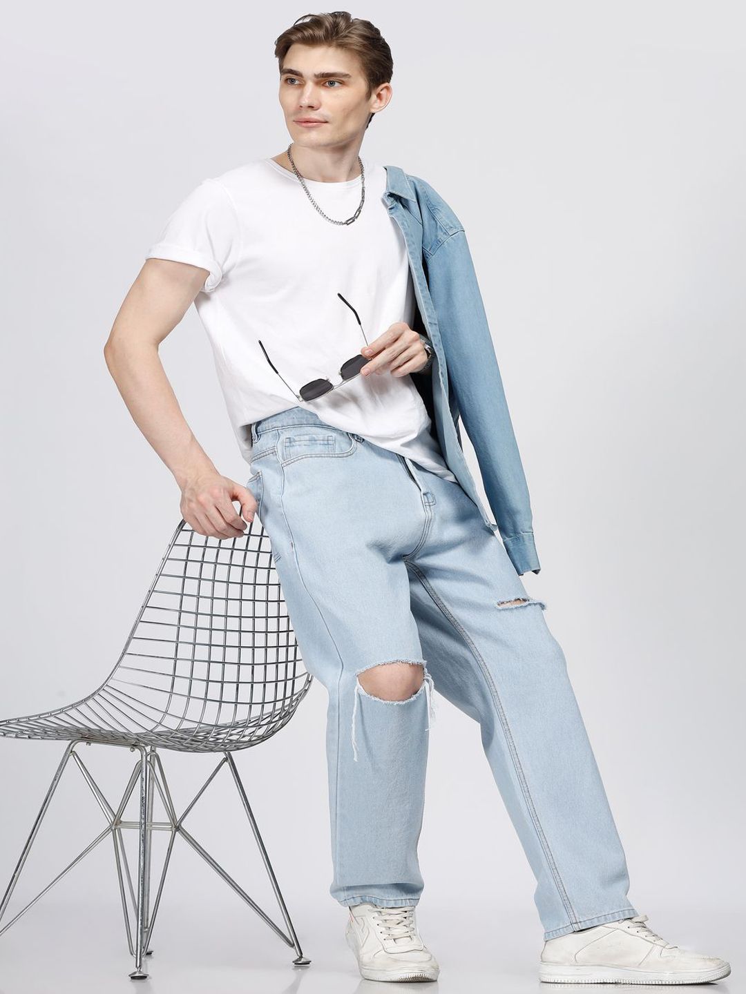 【GRANCY】Rifted Slash Buggy Denim Pants M GRANCY】Rifted Slash Buggy Denim Pants 【GRANCY】Rifted Slash