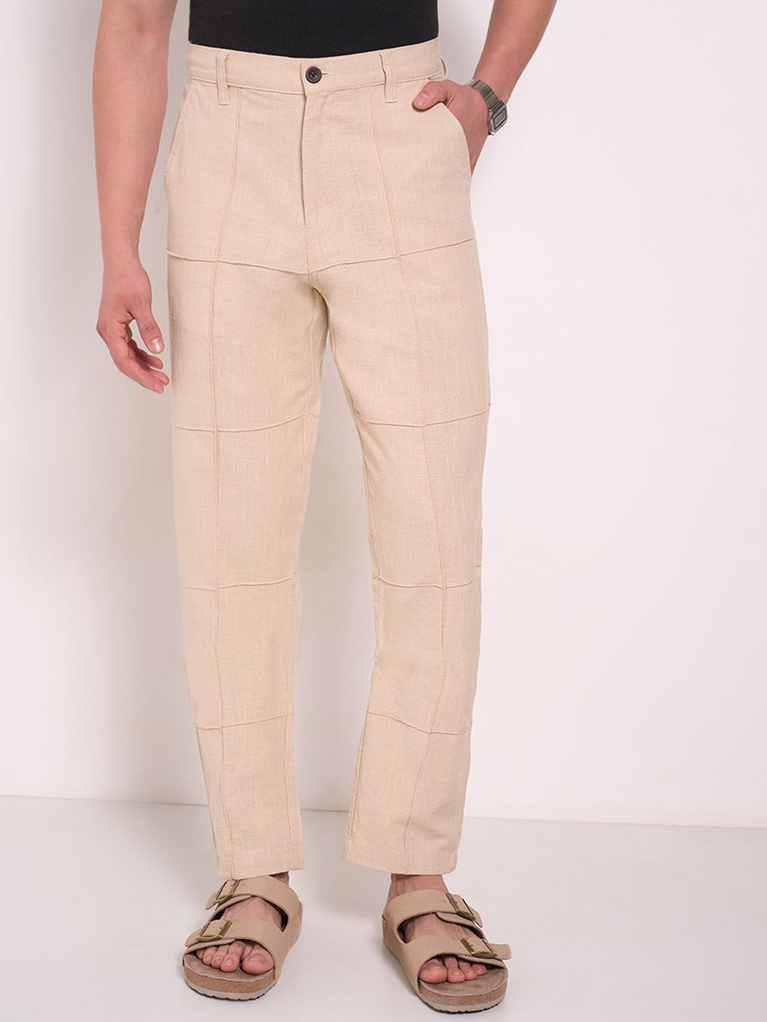 7 Alt by Pantaloons Men Slim Fit Chinos Trousers