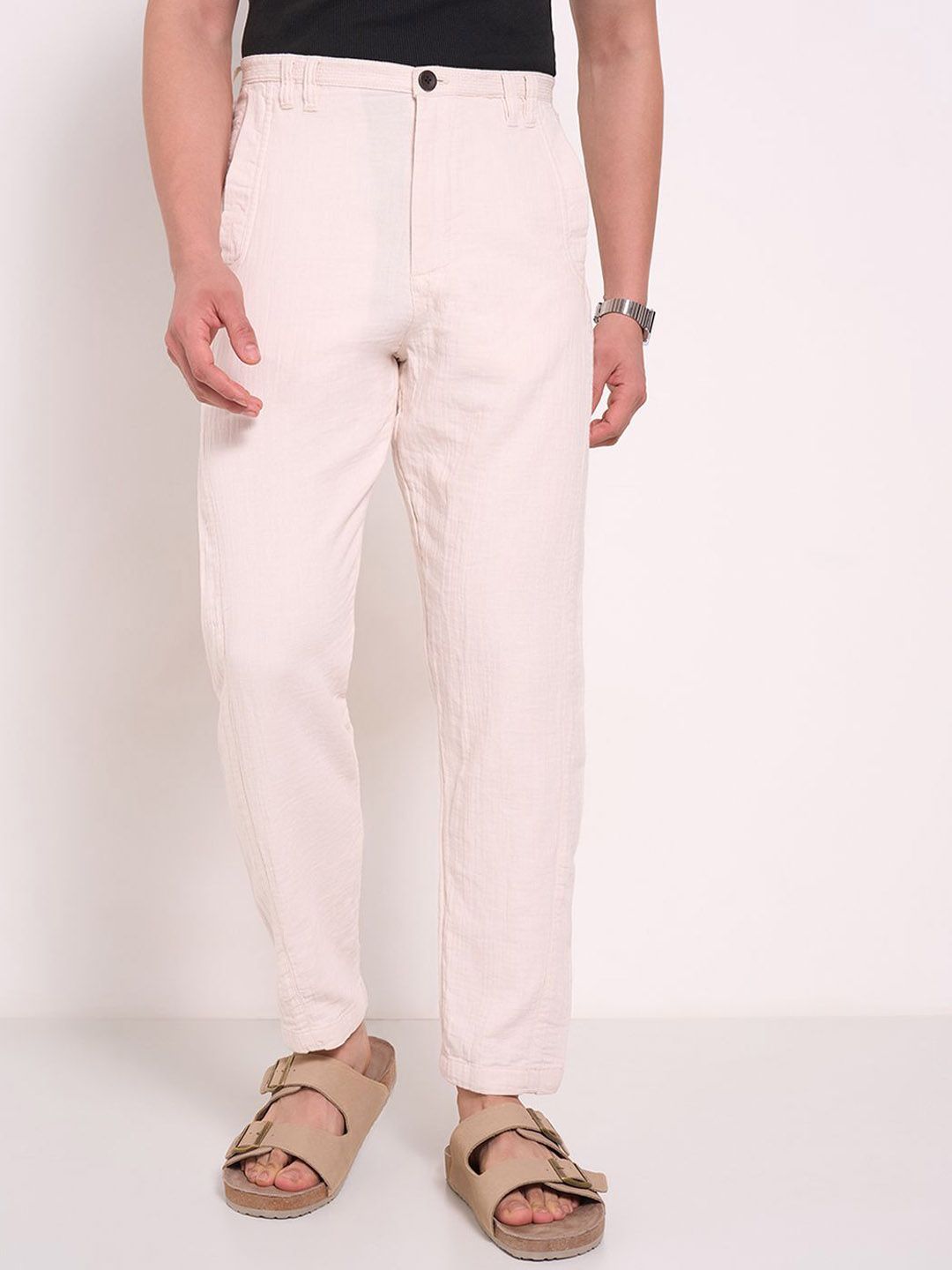 7 Alt by Pantaloons Men Slim Fit Chinos Trousers