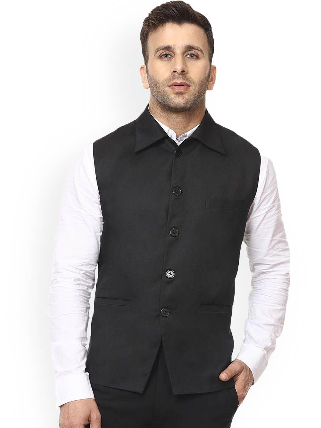 VEERA PARIDHAAN Cotton Mandarin Collar Nehru Jackets