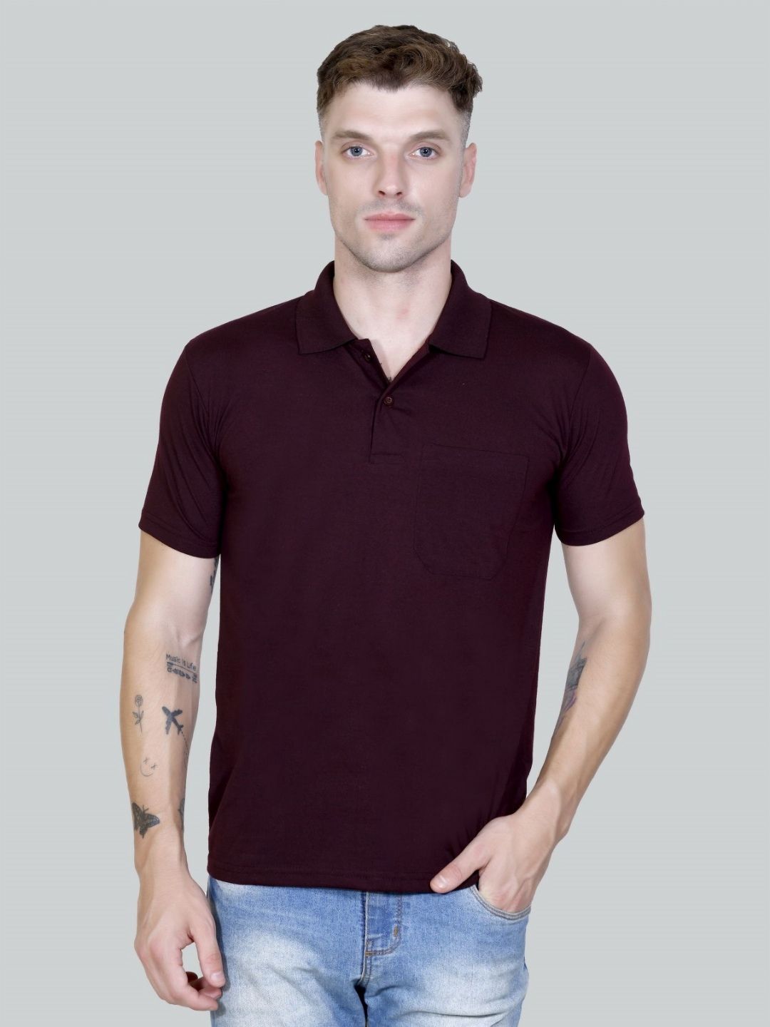 Yoorix Men Polo Collar T-shirt