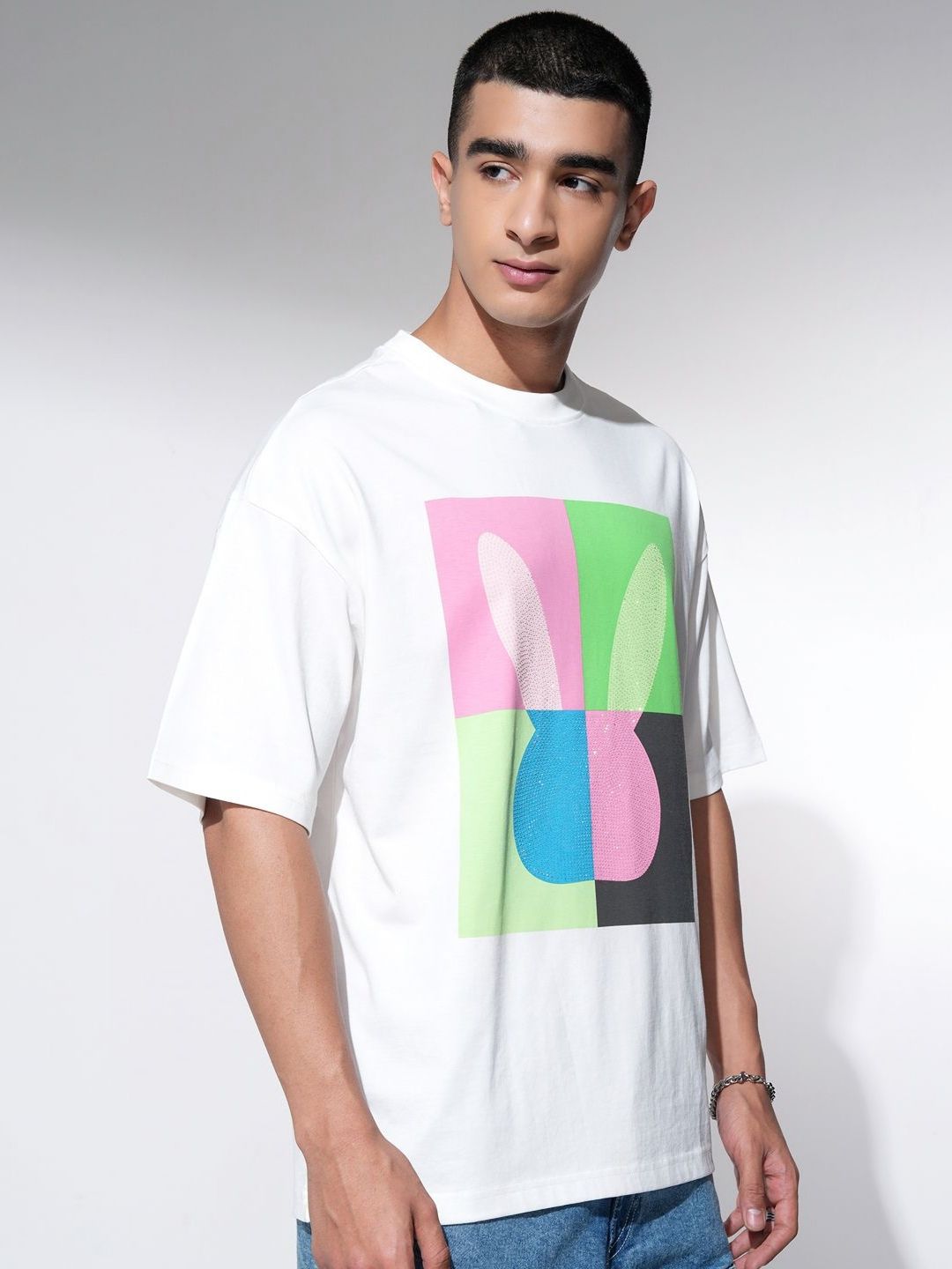 HIGHLANDER Men Printed Oversized T-shirt