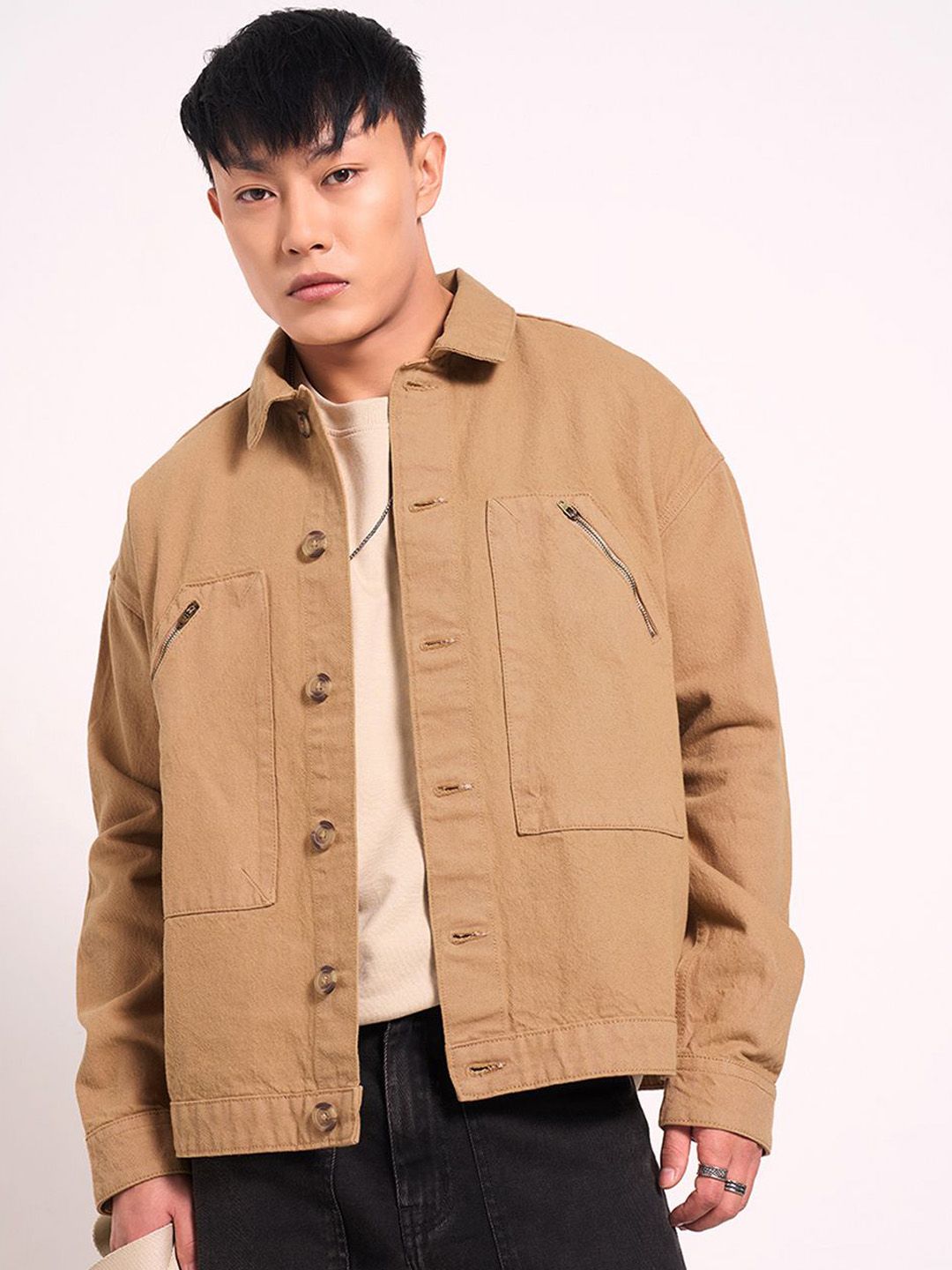 People Men Longline Denim Jacket